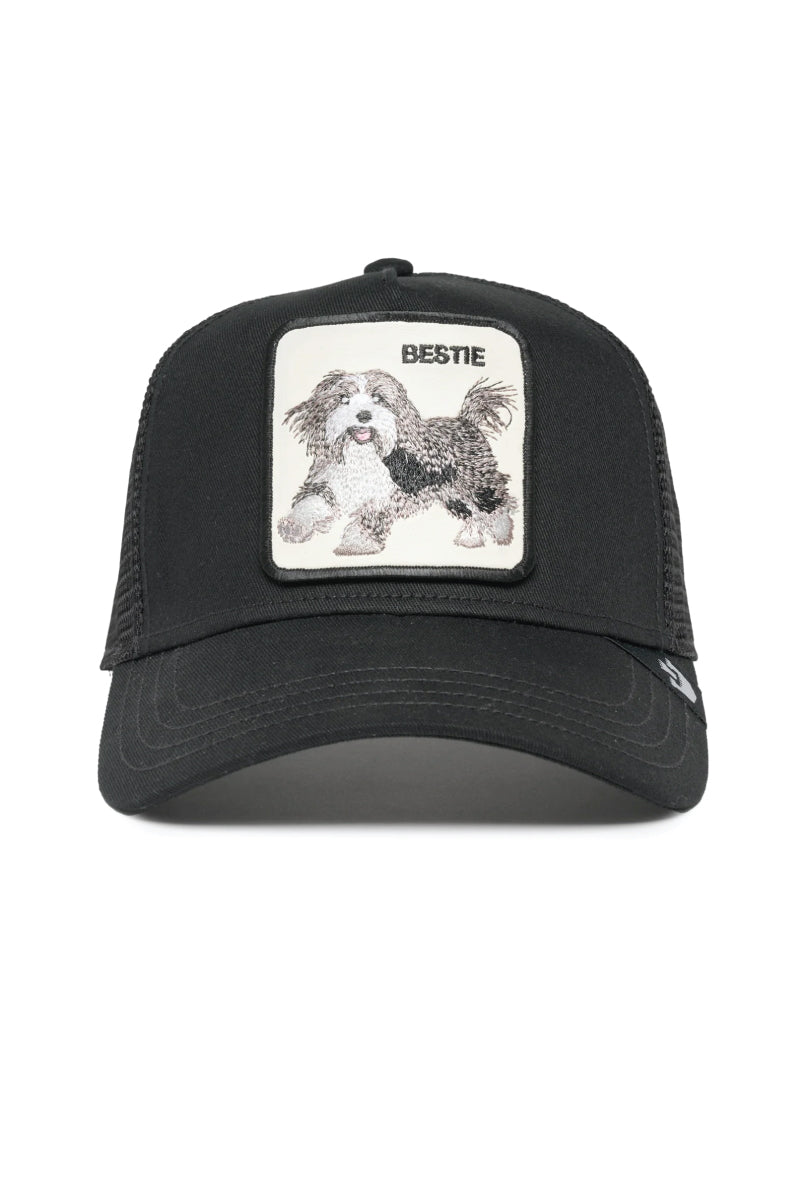 Unisex Bestie Dog Trucker Hat - BLK