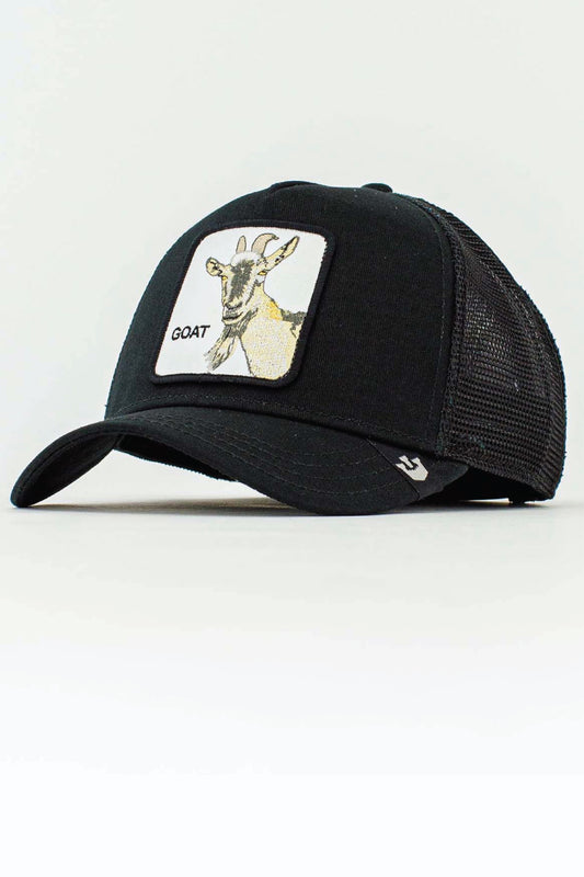 Unisex Goat Beard Trucker Hat - BLK