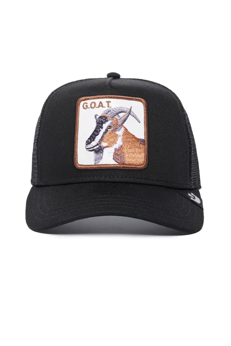 Unisex Goat Trucker Hat - BLK