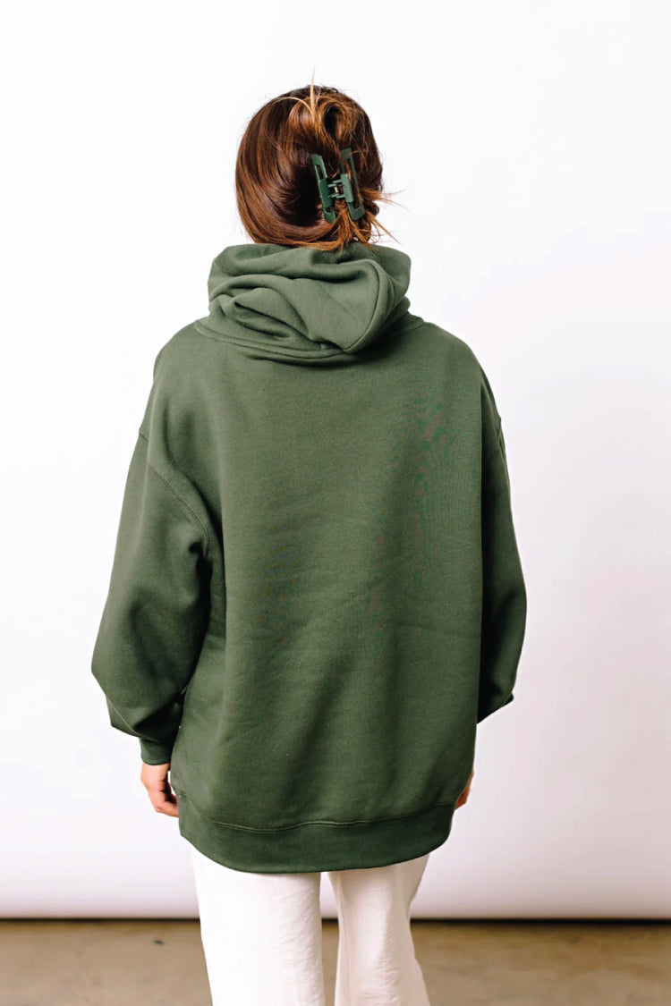 Unisex Green Community Embroidered Hoodie - GRN