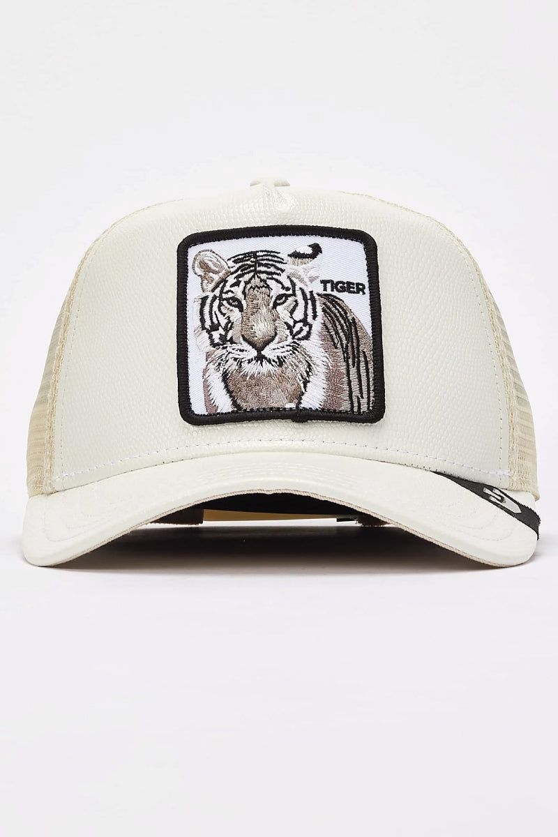 Unisex Killer Tiger Trucker Hat - WHI