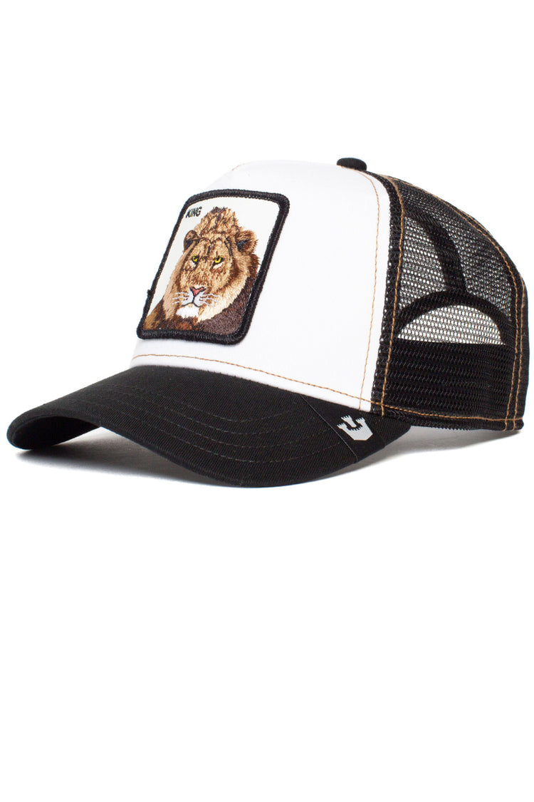 Unisex King Lion Trucker Hat - BLK