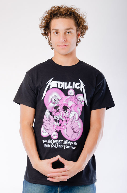 Unisex Metallica Shortest Straw Tee - BLK