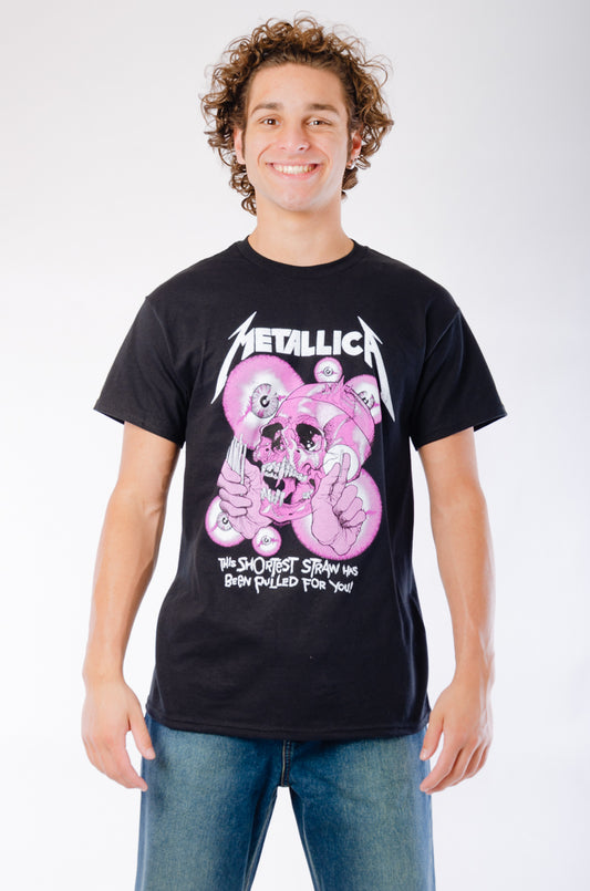 Unisex Metallica Shortest Straw Tee - BLK