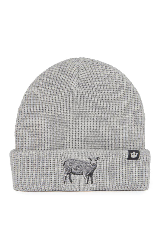 Unisex Ribbed Sheep Beanie - GRY