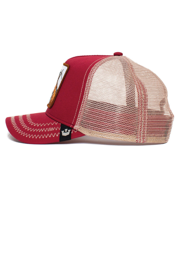 Unisex Goat Trucker Hat - RED