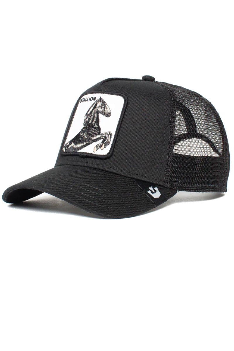 Unisex Stallion Trucker Hat - BLK