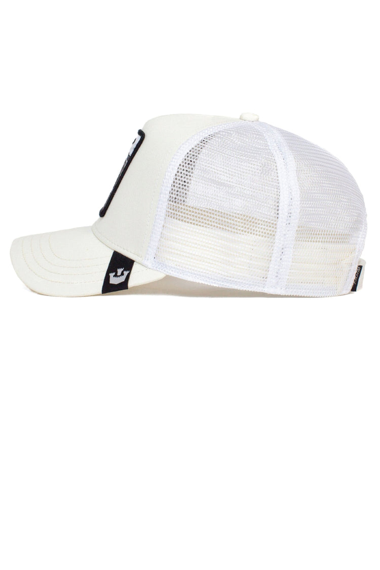 Unisex White Tiger Trucker Hat - WHI