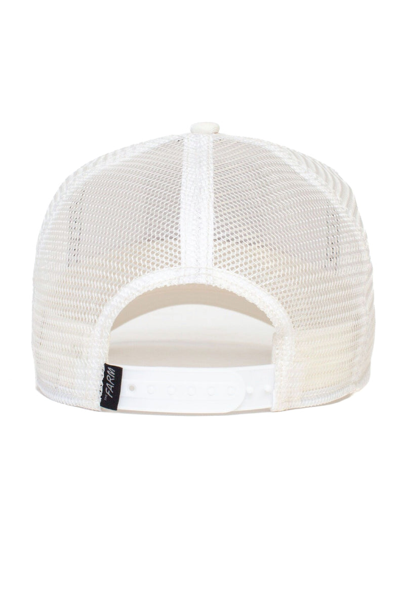 Unisex White Tiger Trucker Hat - WHI