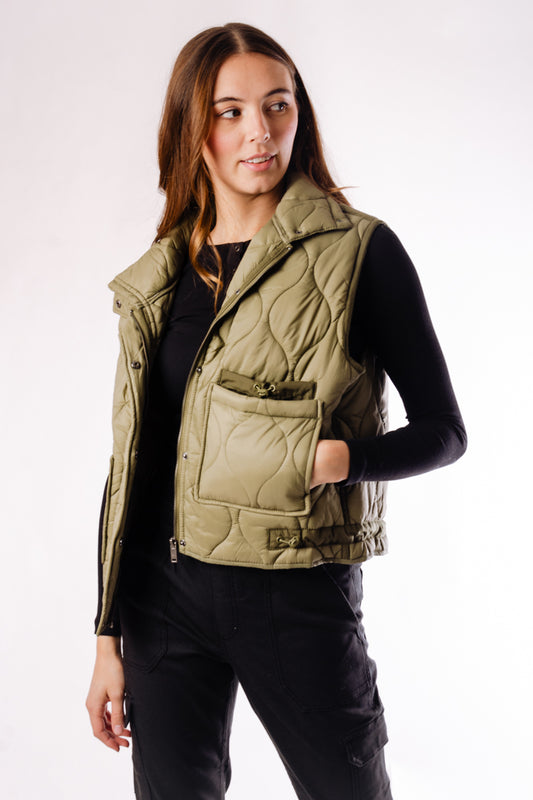 Valky Quilted Nylon Vest - ASH