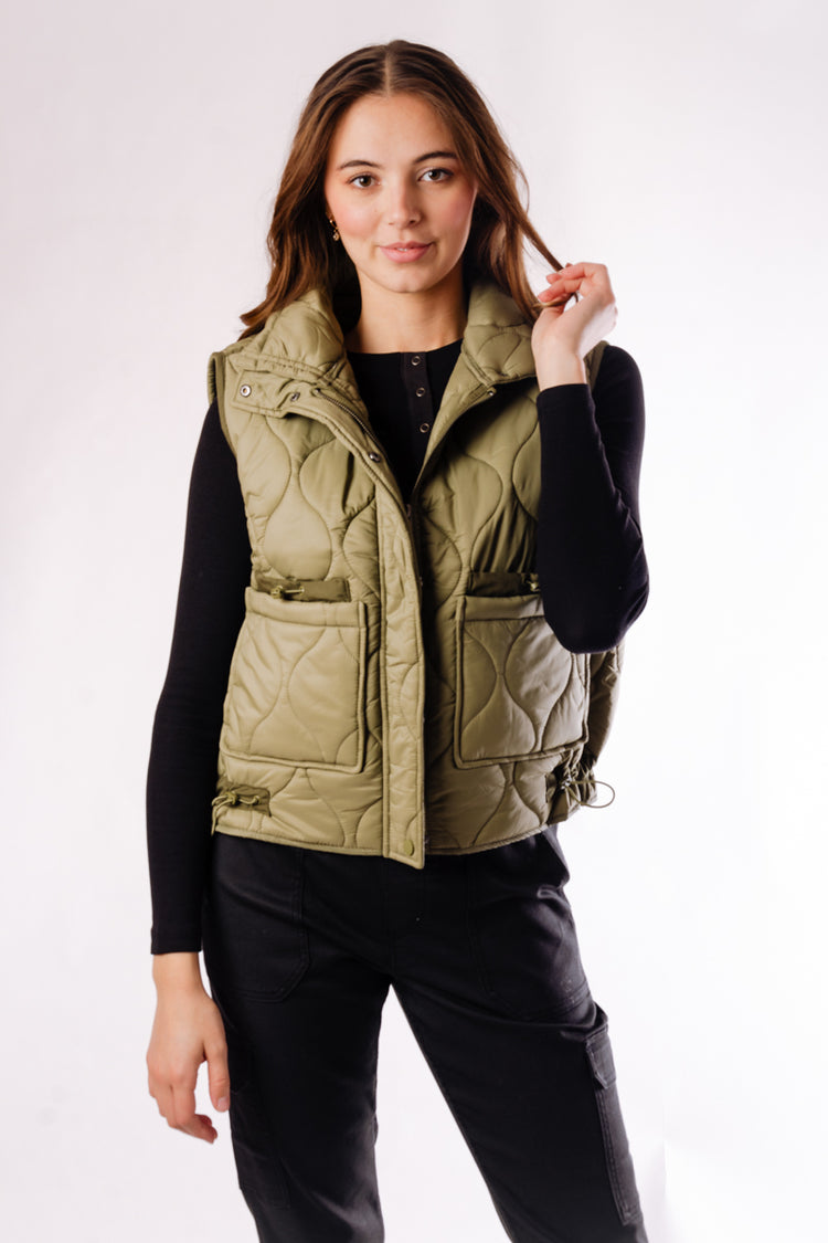 Valky Quilted Nylon Vest - ASH