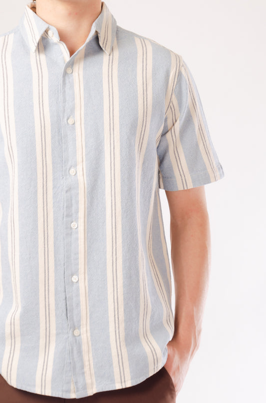 Vertical Stripe Shirt - BLU