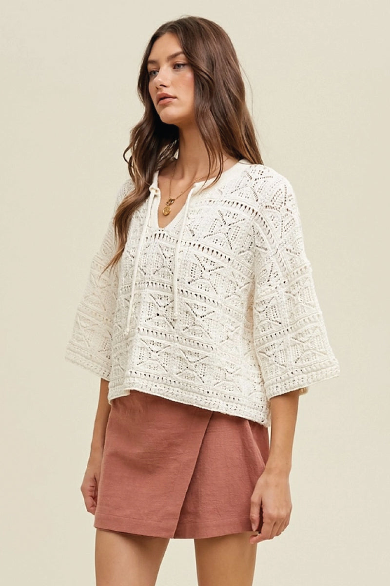 Vibes Crochet Top - CRM