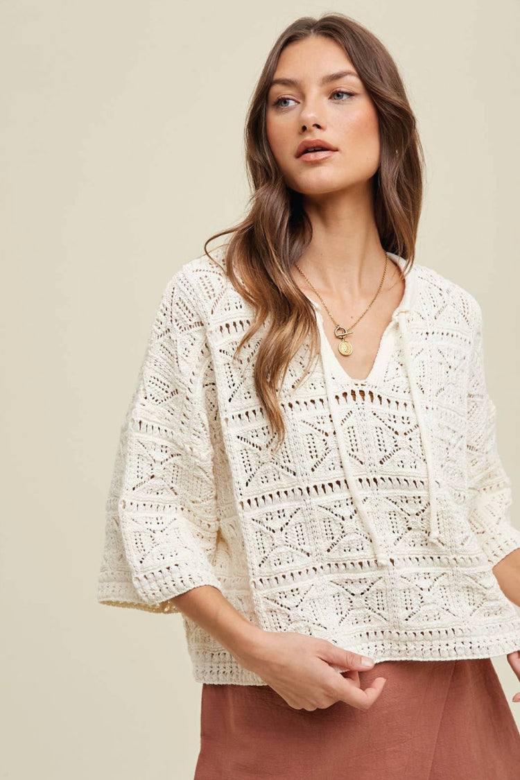 Vibes Crochet Top - CRM