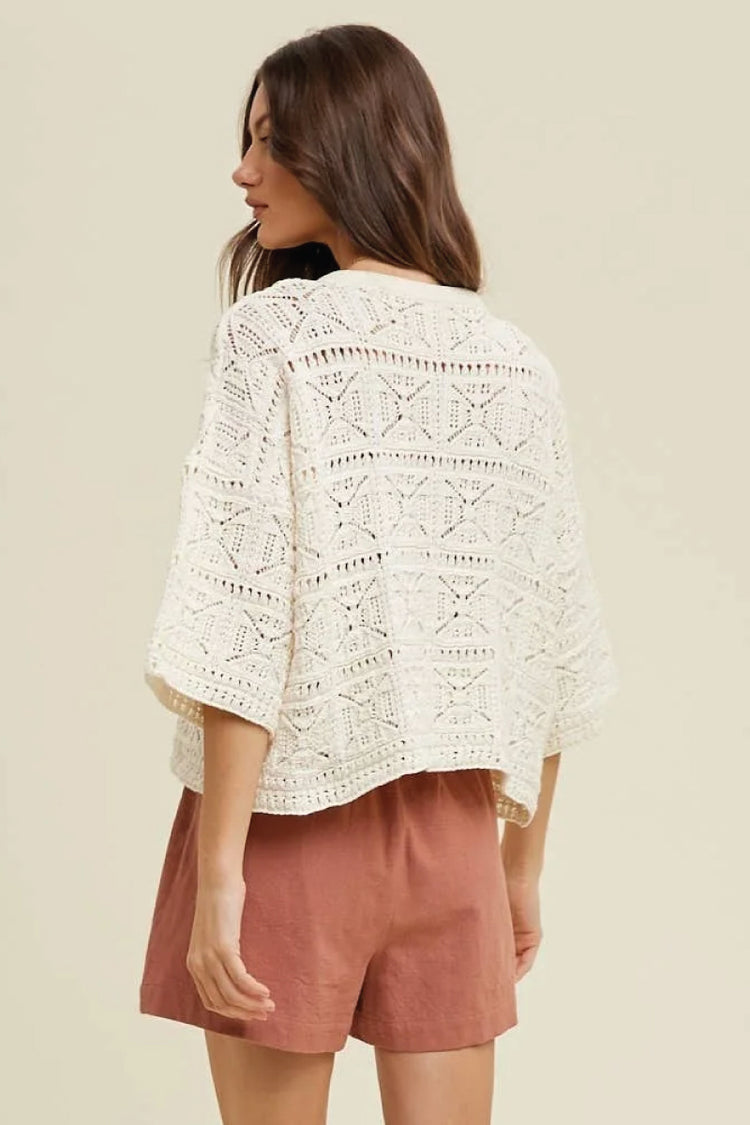 Vibes Crochet Top - CRM