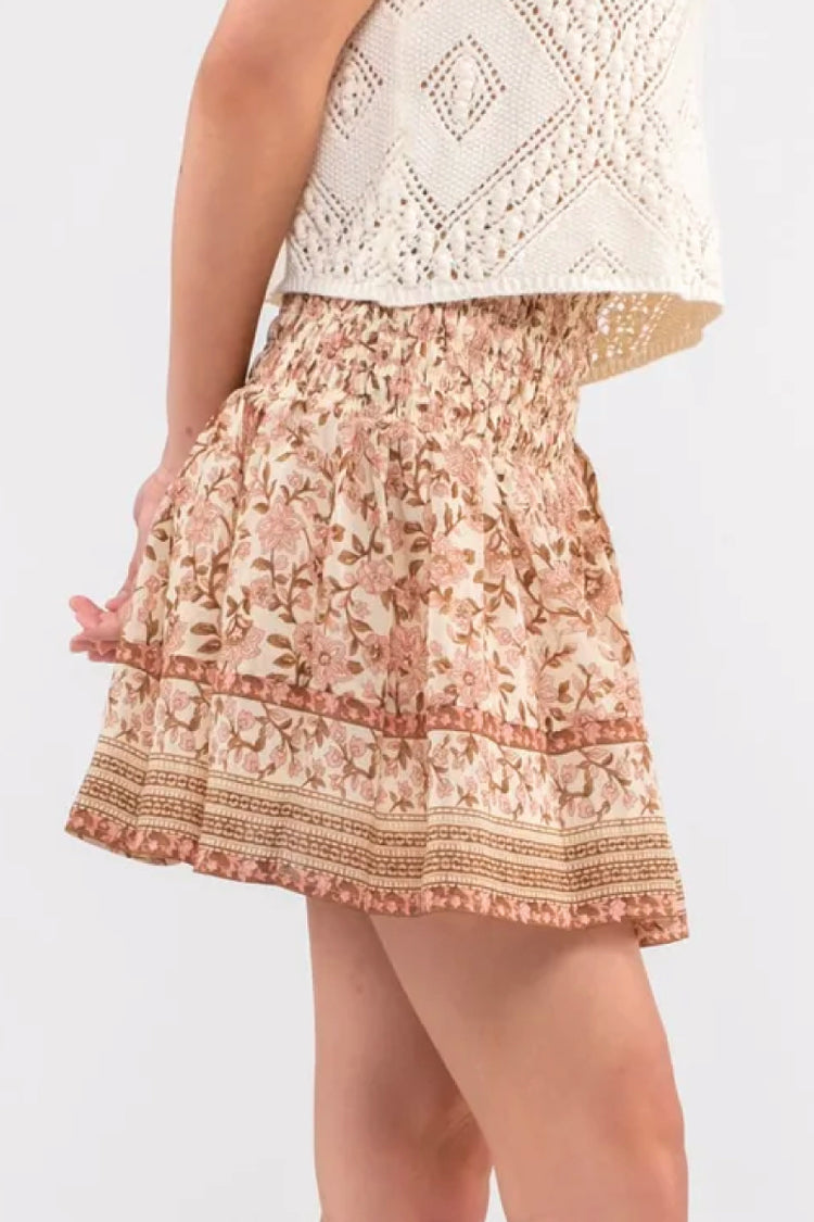 Vintage Floral Mini Skirt - ROS