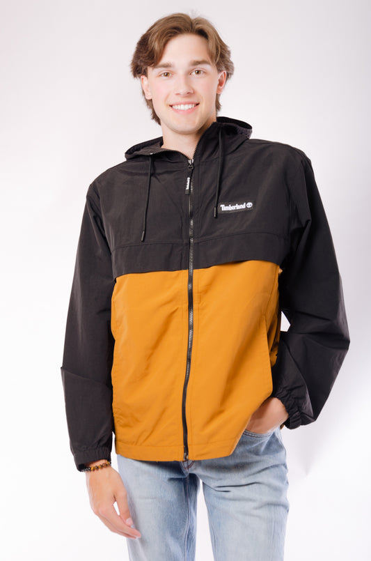 Water Resistant Nylon Windbreaker Jacket - BLK