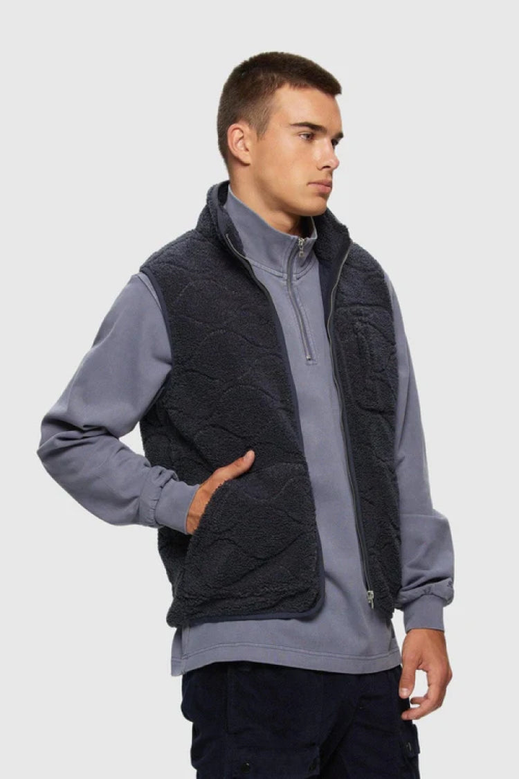 Wave Sherpa Vest - NVY