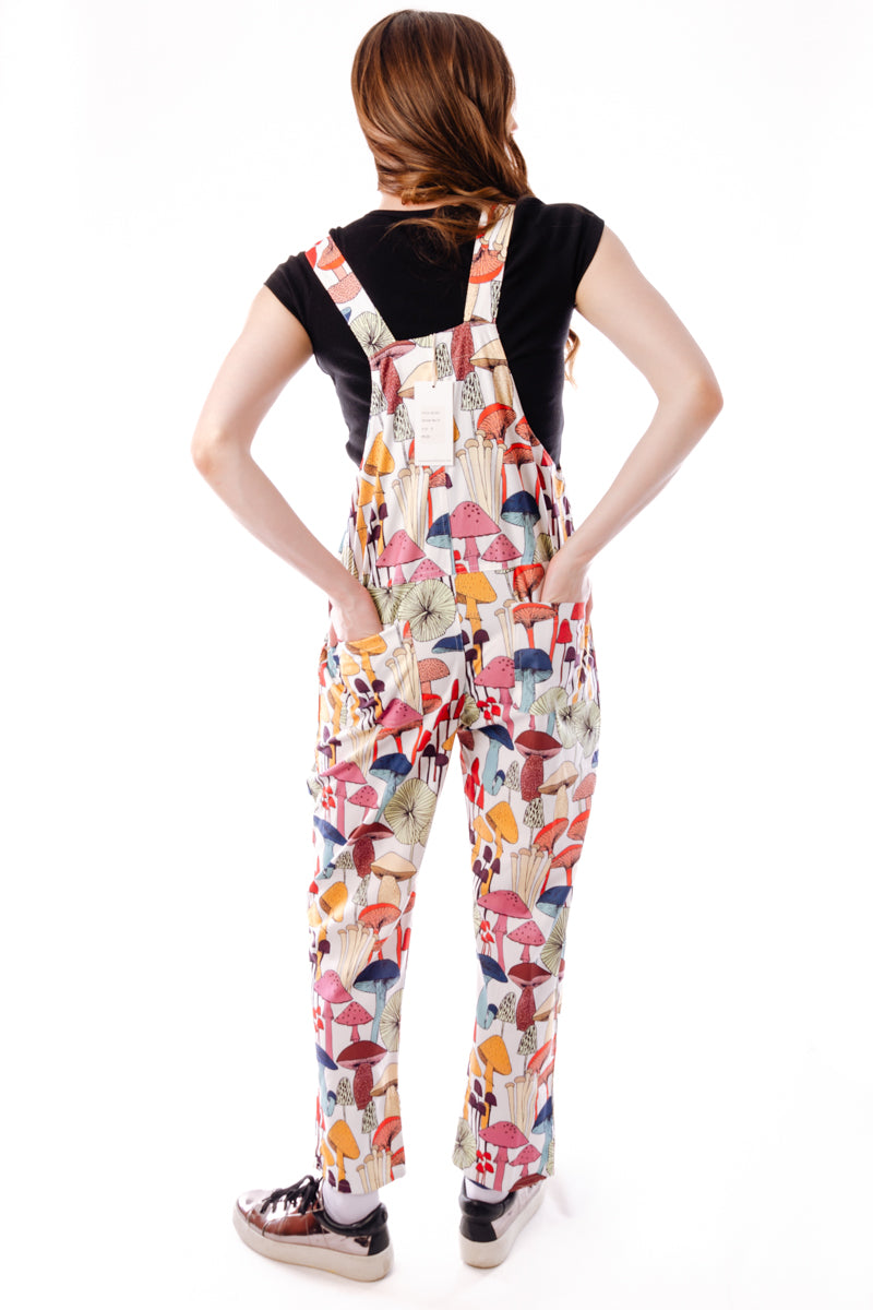 Whimsical Mushrooms Overalls - NAT