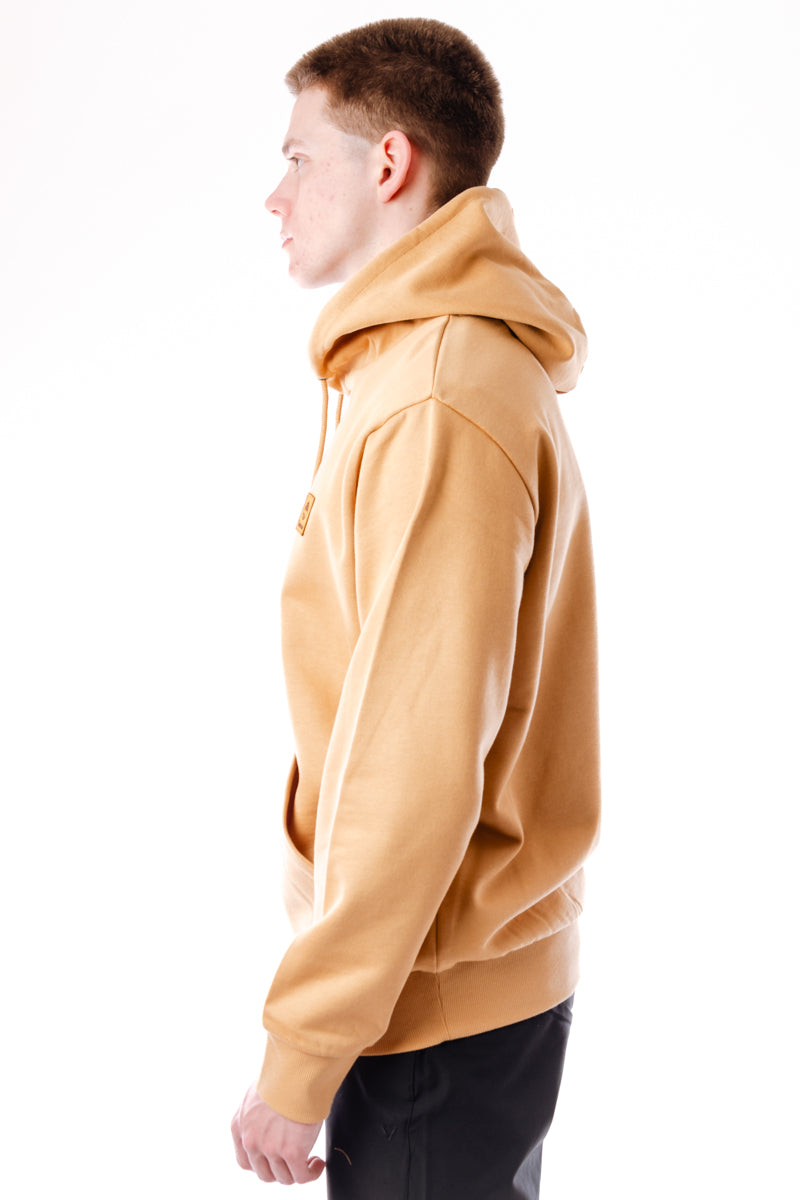 Woven Badge Hoodie - BRN