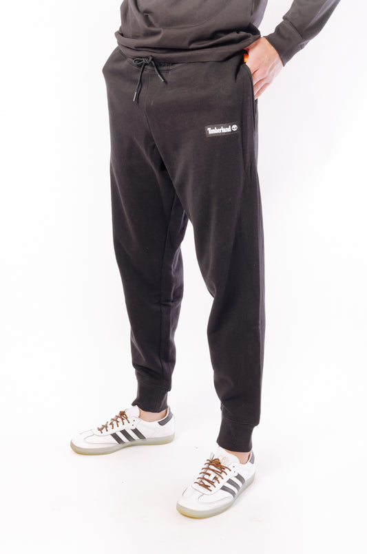 Woven Badge Sweatpants - BLK