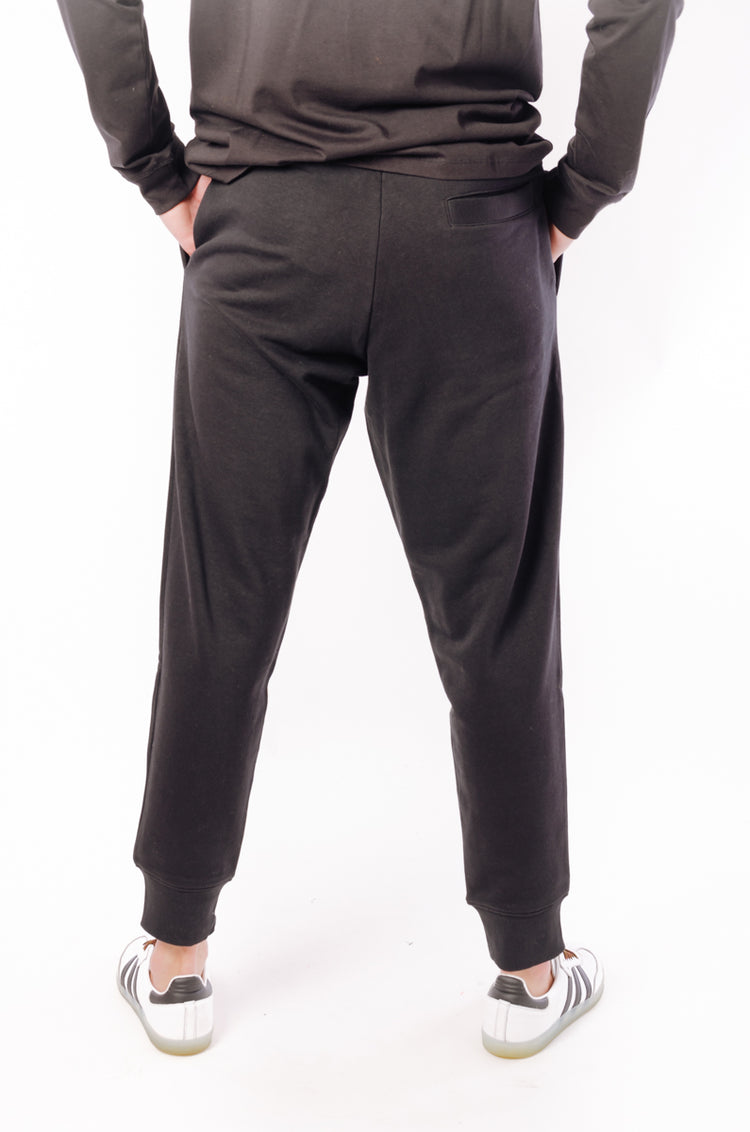 Woven Badge Sweatpants - BLK