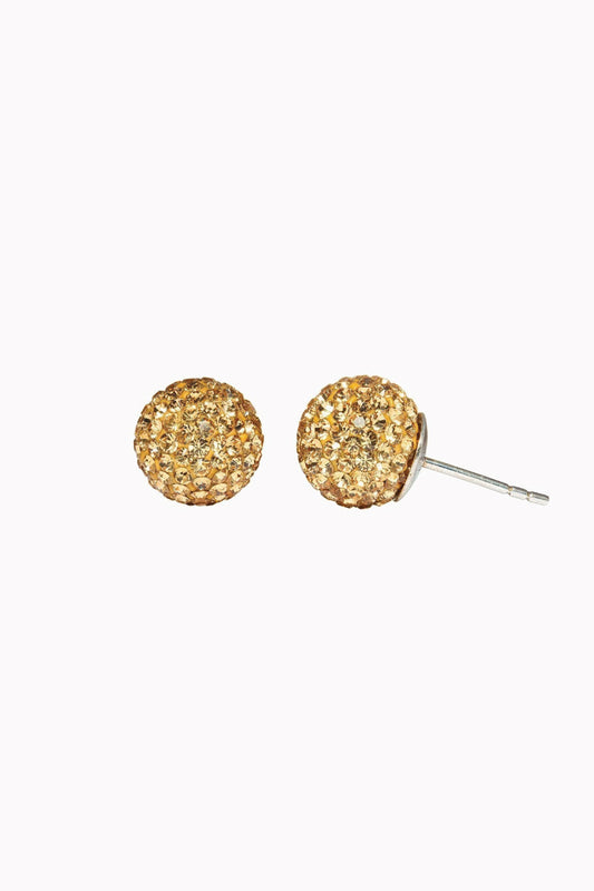 10mm Sparkle Ball Earrings - Gold - GLD