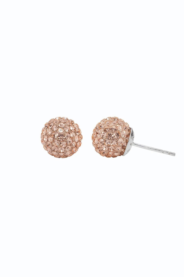 10mm Sparkle Ball Earrings - Rose Gold - RGL