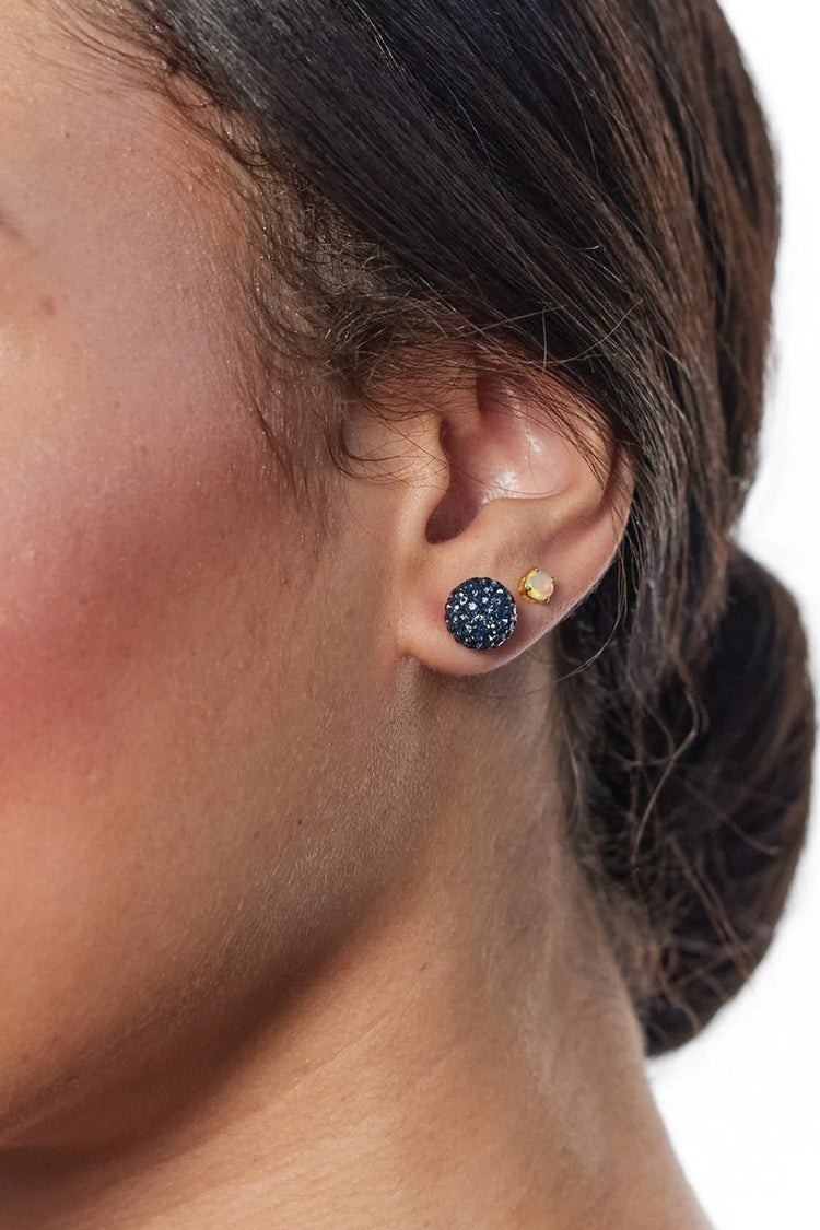 10mm Sparkle Ball Earrings - Sapphire - SEP