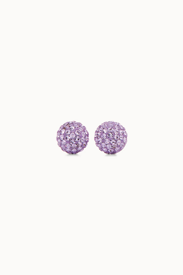 8mm Sparkle Ball Earrings - Lavender Velvet - LAV