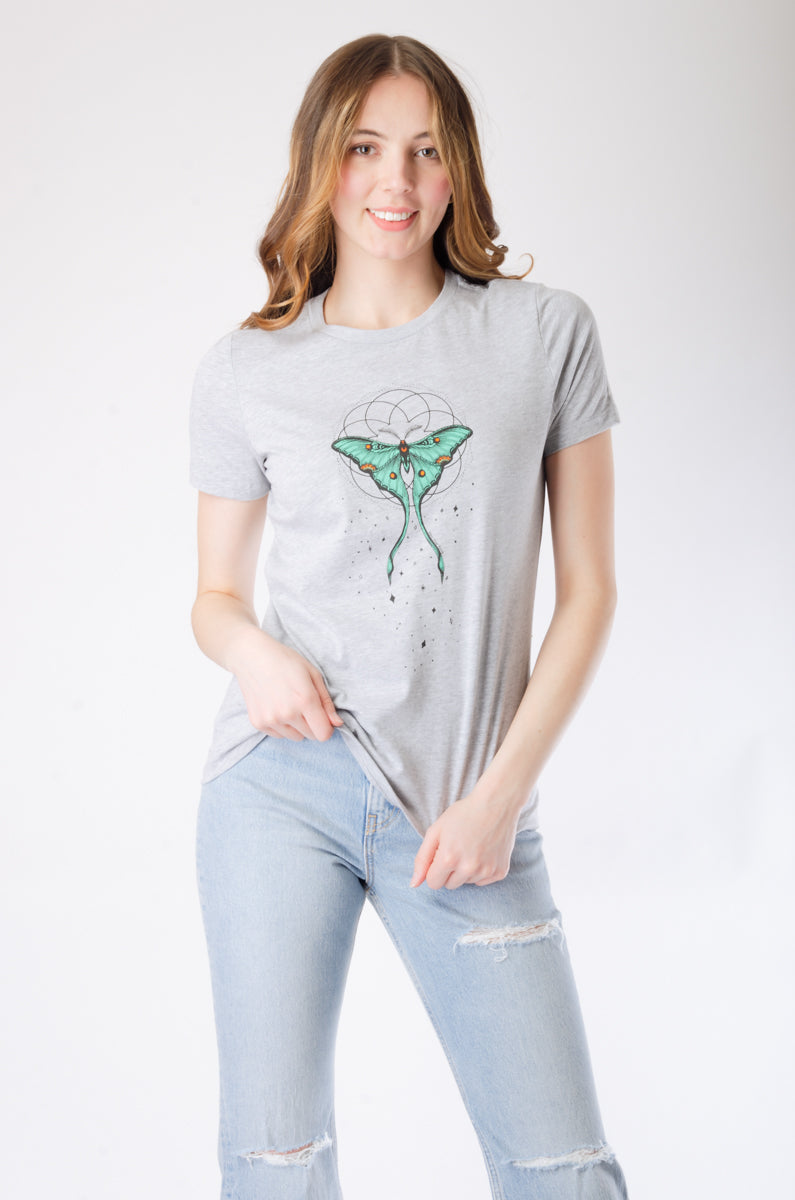 Colourful Luna Moth Tee - HGR