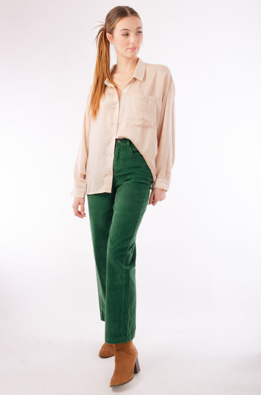 Corduroy Wide Leg Pants - FOR