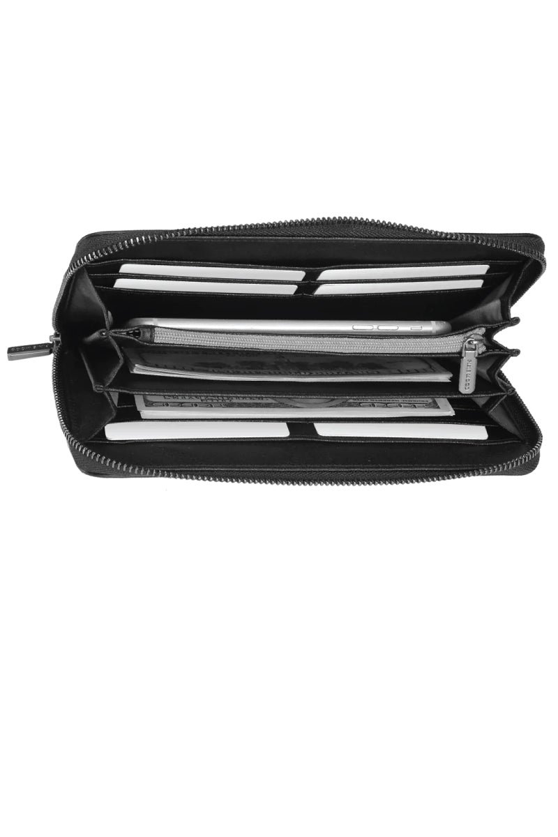 Emma Ziparound Wallet - BLK