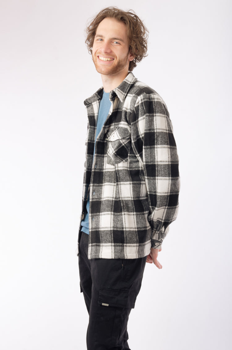 Flannel Overshirt - BLK