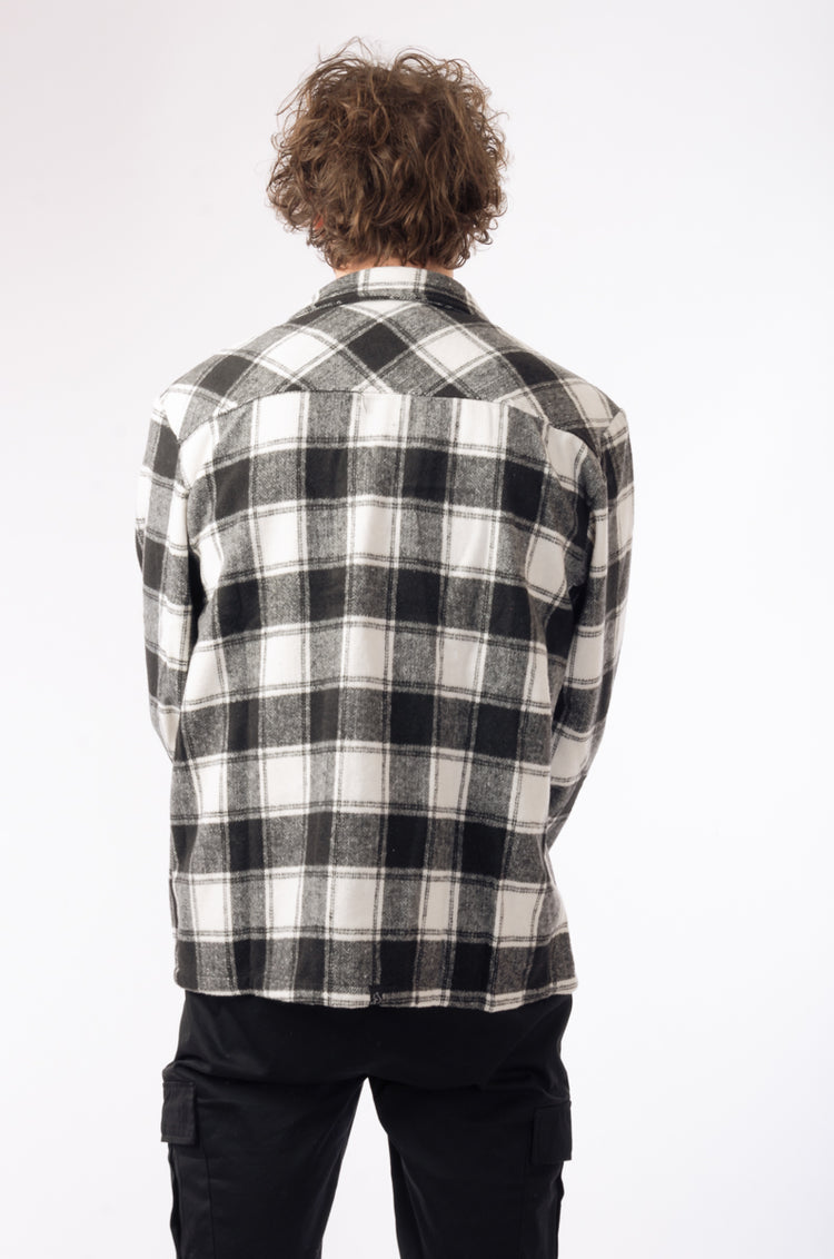 Flannel Overshirt - BLK