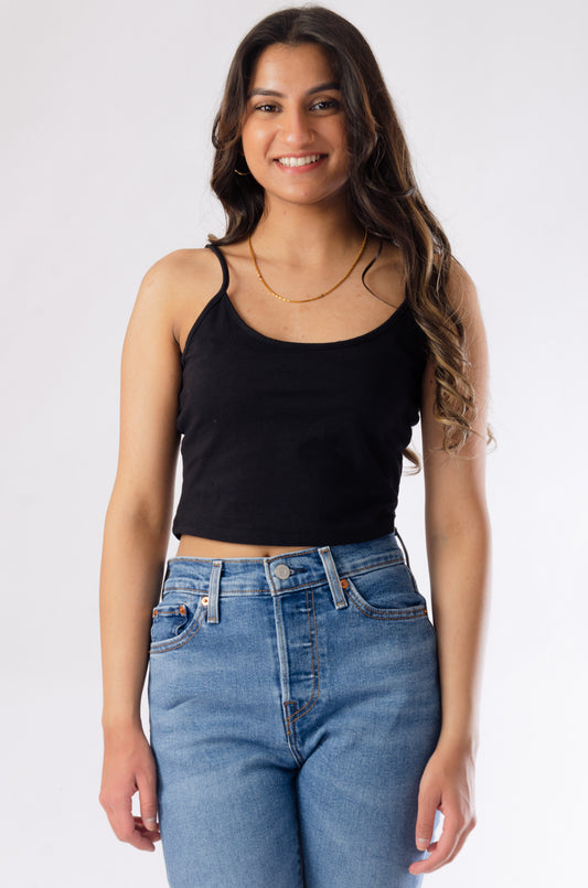 Frankie Crop Tank - BLK