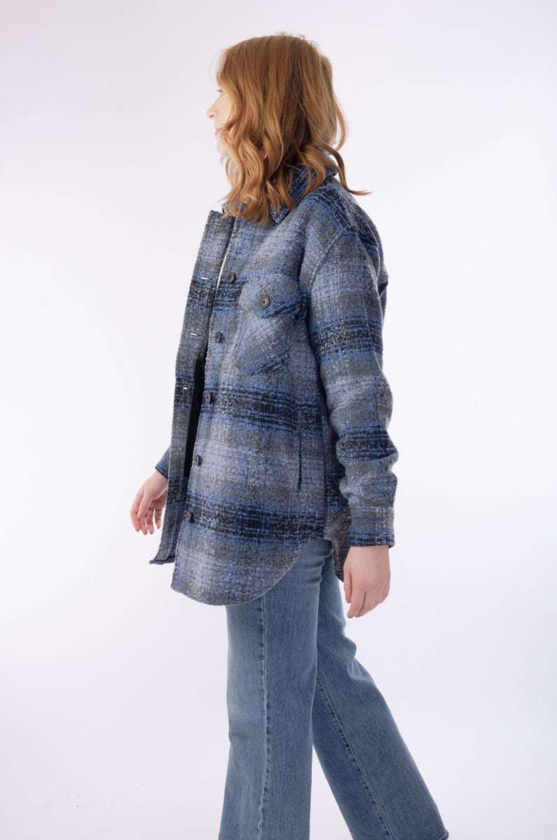 Jessica Plaid Shacket - BLU