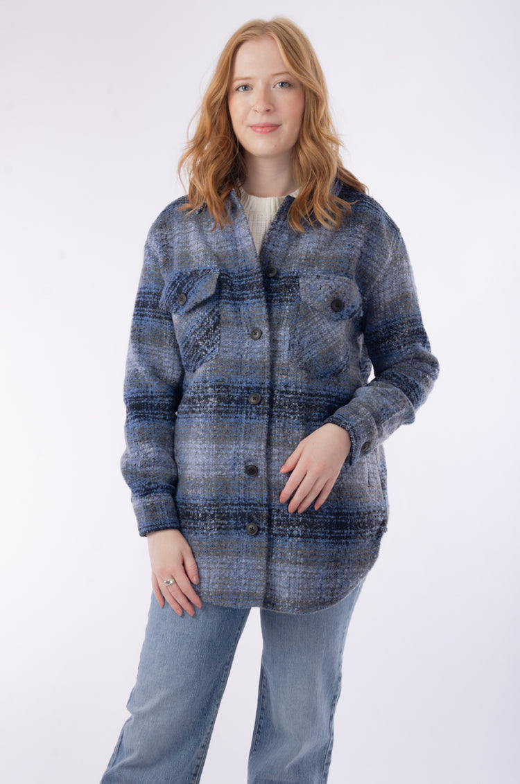 Jessica Plaid Shacket - BLU