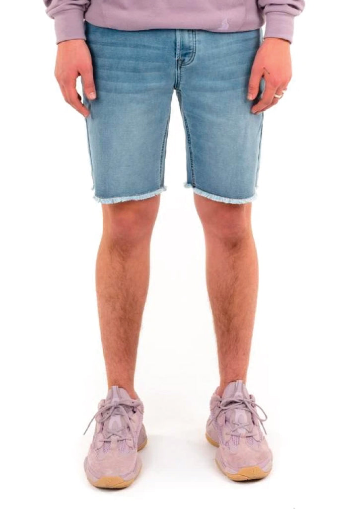 Knit Denim Shorts - BLU