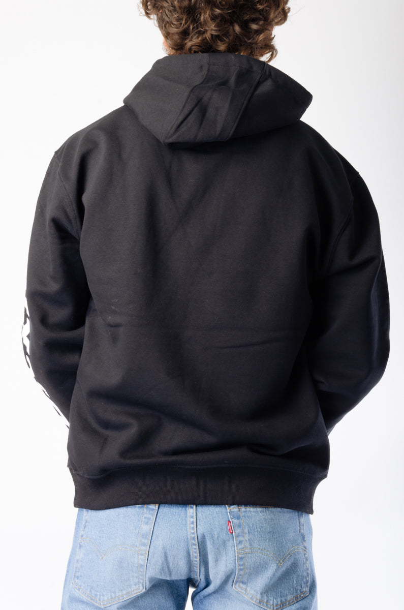 Logo Sleeve Hoodie  - BLK