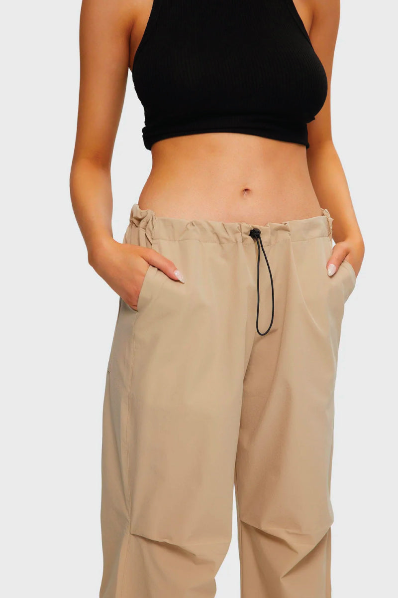 Low Cut Baggy Parachute Pants - TOA