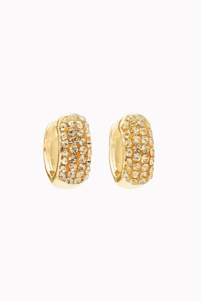 Mini Sparkle Hoop Earrings - Gold - GLD