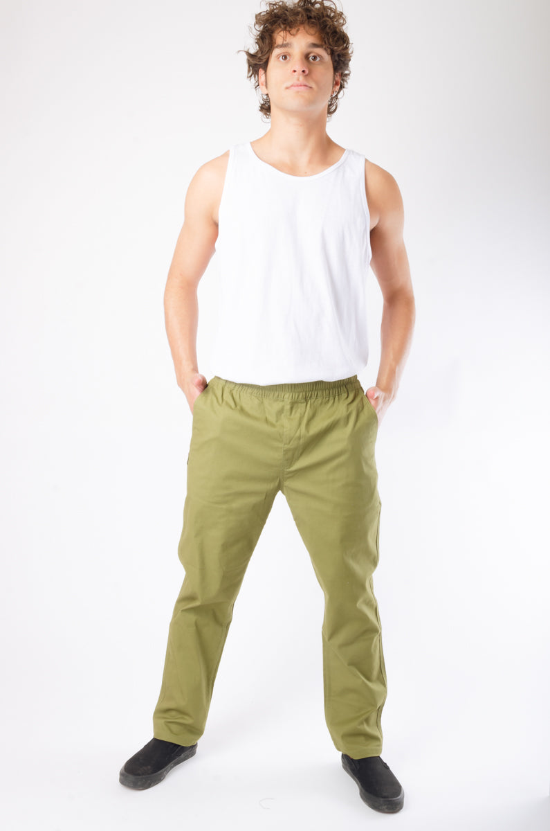 Olive Relaxed Chinos - OLV