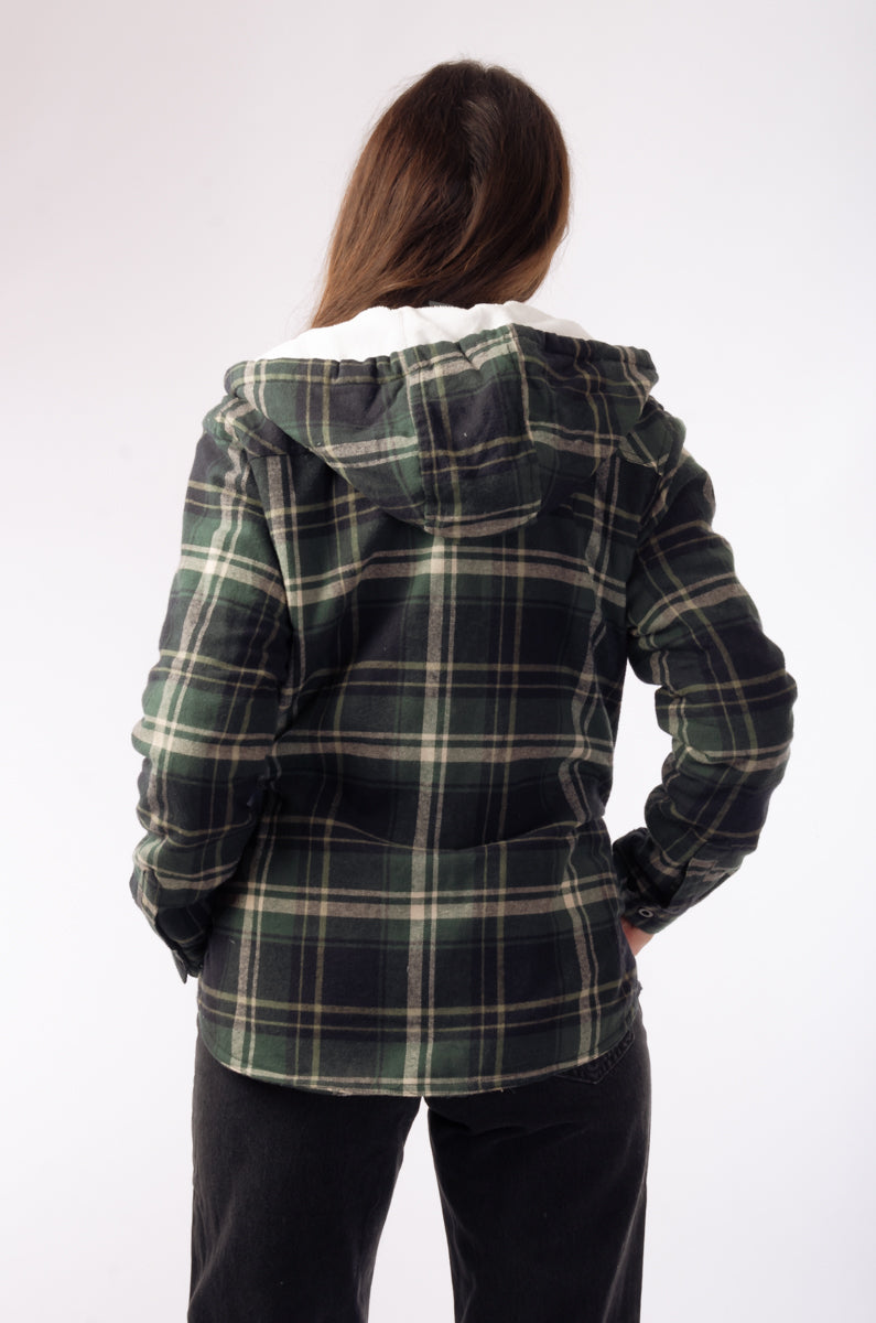 Plush Lined Flannel Jacket - GRN