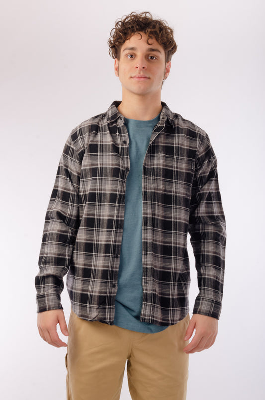 Portland Organic Flannel Shirt - Black