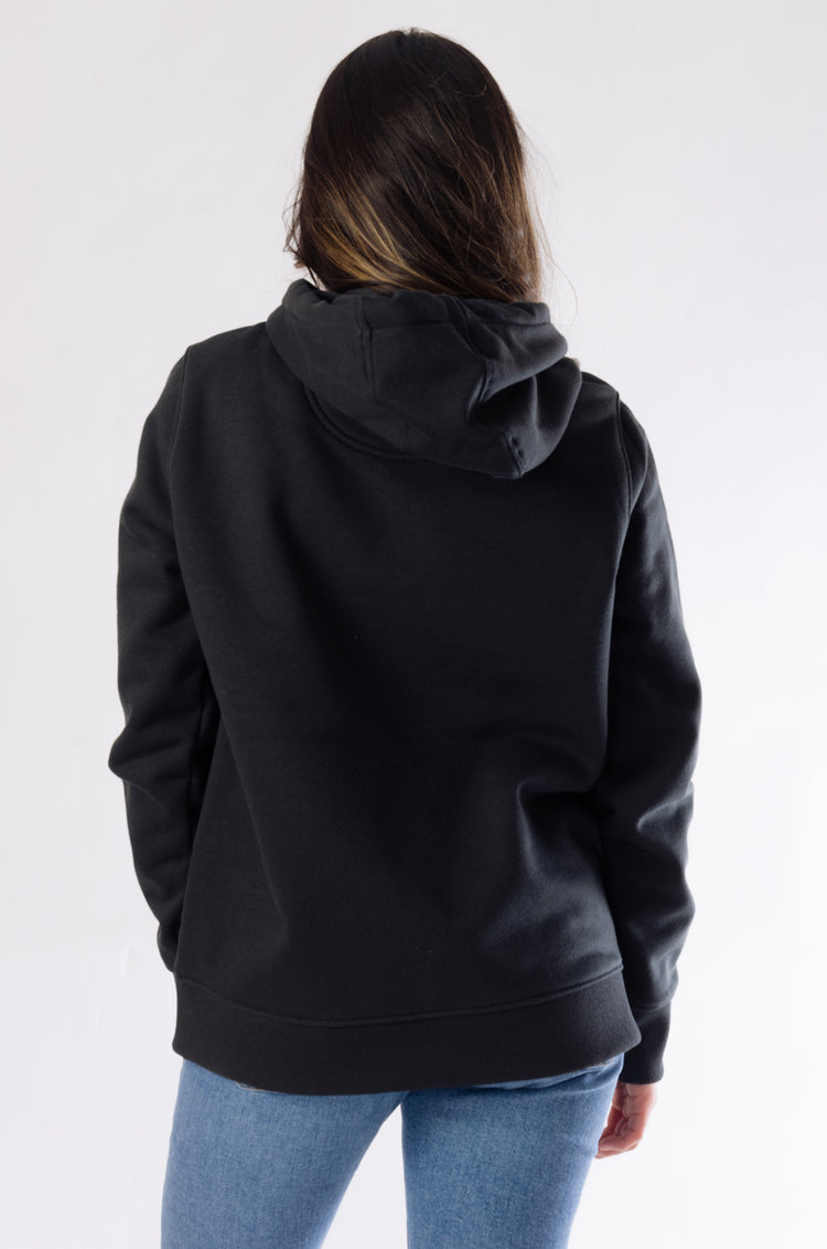 Relaxed Fit Midweight Graphic Hoodie - BLK