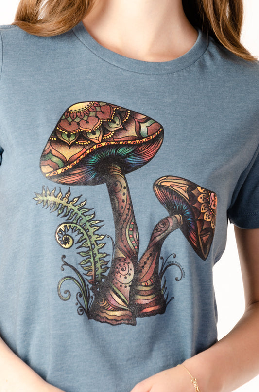 Colourful Retro Mushroom Tee - SLT