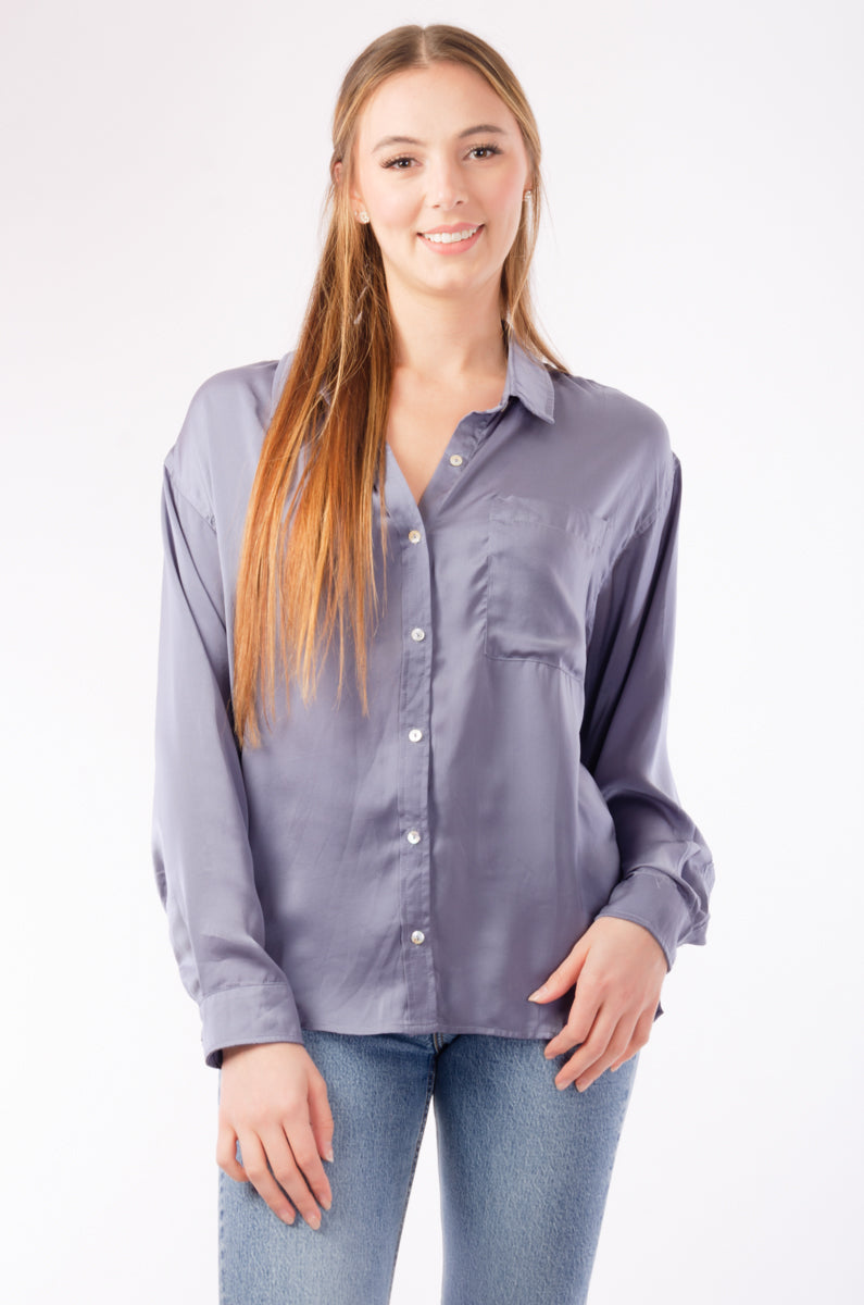 Satin Day Shirt - BLU