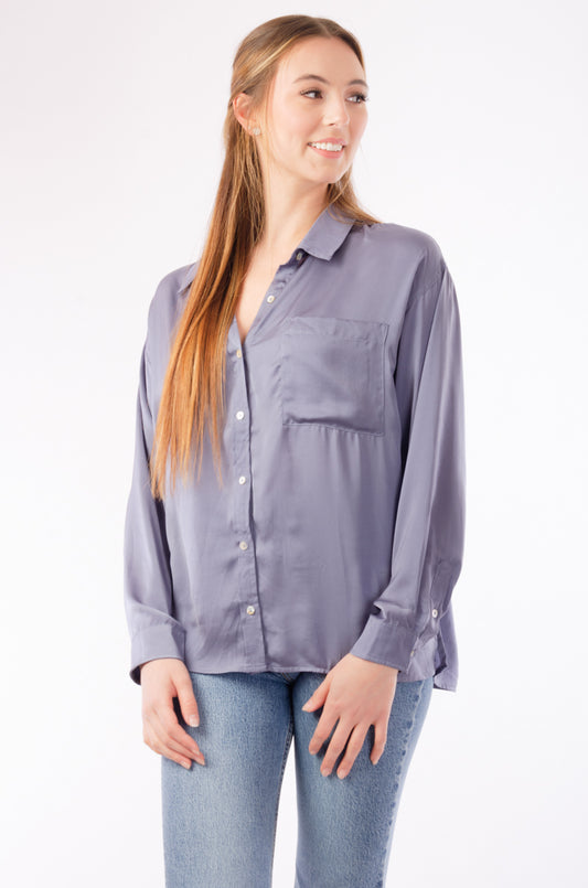 Satin Day Shirt - BLU