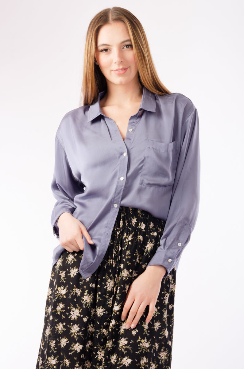 Satin Day Shirt - BLU